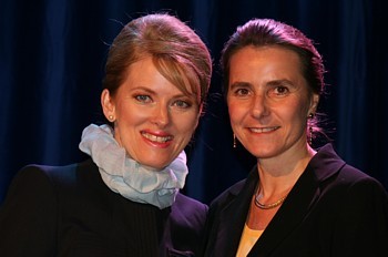 Diane Audet, responsable des communications et Bénédicte Duval, vice-présidente et d.g. d' Air France/KLM au Canada