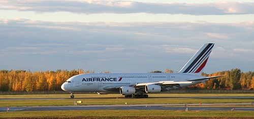 L' atterrissage du A380, vers 17h45