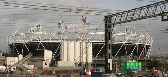 Les travaux vont bon train dans le parc olympique. Les travaux vont bon train dans le parc olympique.