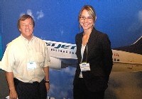 Louis Gosselin et Claude Hélène Faucher de Westjet Louis Gosselin et Claude Hélène Faucher de Westjet