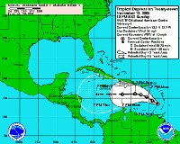 Une dépression tropicale se développe au sud ouest de la mer des Caraïbes