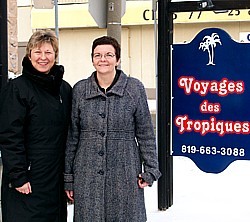 Danielle Durocher, directeur régional – programme des Associés CWT Québec et Monique Gagnon, propriétaire de Voyages Des Tropiques
