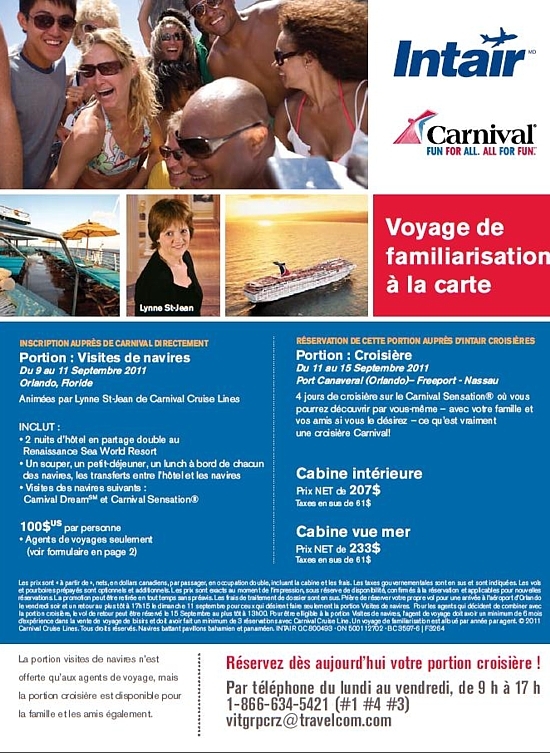 Éducotour séminaire + croisière avec Carnival et Intair Croisières 