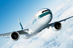 Le Boeing 777-300ER est un avion très long courrier aux lignes élégantes.(photo Cathay Pacific)