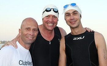 Lionel Pirotte, chef du village, Xavier Mufraggi, PDG zone Amériques et Kevin Batt, Directeur des produits zone Amériques participaient au triathlon qui s'est déroulé à Sandpiper la semaine dernière. Lionel Pirotte, chef du village, Xavier Mufraggi, PDG zone Amériques et Kevin Batt, Directeur des produits zone Amériques participaient au triathlon qui s'est déroulé à Sandpiper la semaine dernière.