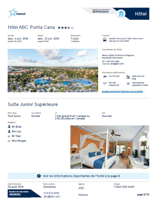 Transat : De nouveaux documents de voyages personnalisés Transat : De nouveaux documents de voyages personnalisés