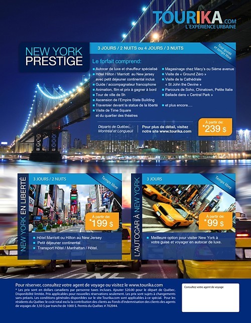 Tourika.com: un nouveau voyagiste au Québec dans le créneau des voyages en autocar Tourika.com: un nouveau voyagiste au Québec dans le créneau des voyages en autocar