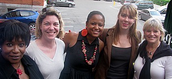 Muriel Wiltord (CMT), Armelle Tardy-Joubert (Atout France), Catherine Morellon, Caroline Dal'lin (Atout France) et  Marie Boivin de Tours Mont Royal Muriel Wiltord (CMT), Armelle Tardy-Joubert (Atout France), Catherine Morellon, Caroline Dal'lin (Atout France) et  Marie Boivin de Tours Mont Royal