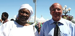 Myriam Sy Diawara, présidente de la Maison de l'Afrique et Patrice Malacort, d'Aviatours Myriam Sy Diawara, présidente de la Maison de l'Afrique et Patrice Malacort, d'Aviatours