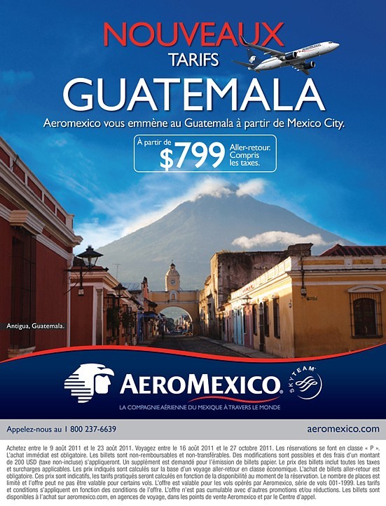 Aeromexico offre un nouveau service entre Montréal et le Guatemala