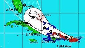 L'ouragan Irene en route vers la République dominicaine