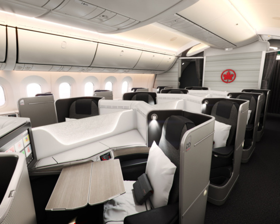 La classe Signature d'Air Canada sur le 787 Dreamliner de Boeing. (Groupe CNW/Air Canada)