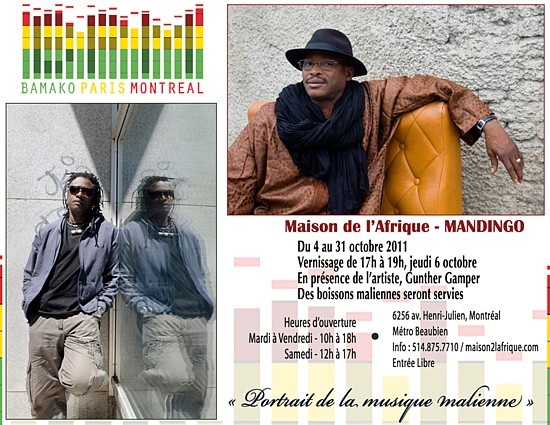 « Bamako–Paris–Montréal, portrait de la musique malienne »: Le Mali s’affiche à la Maison de l’Afrique Mandingo à Montréal! « Bamako–Paris–Montréal, portrait de la musique malienne »: Le Mali s’affiche à la Maison de l’Afrique Mandingo à Montréal!