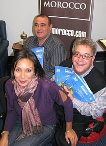 Kenza Soubaa, de l'Office National Marocain du Tourisme, Ahmed Masrour et Serge Deslongchamps, responsable marketing chez Sultana Tours Kenza Soubaa, de l'Office National Marocain du Tourisme, Ahmed Masrour et Serge Deslongchamps, responsable marketing chez Sultana Tours