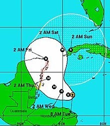 L'ouragan Rina en route vers le Mexique