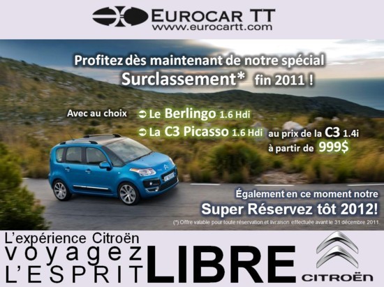 Promo spéciale fin d'année chez Eurocar TT