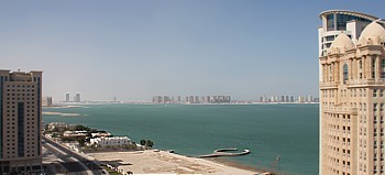 Doha, vue des suites du Four Seasons. Doha, vue des suites du Four Seasons.
