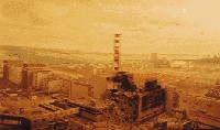 Tchernobyl juste après l'explosion