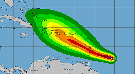 La tempête tropicale Dorian arrive dans les Caraïbes