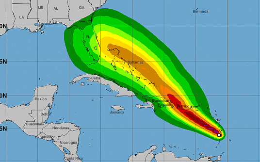 Des croisières perturbées par la tempête tropicale Dorian