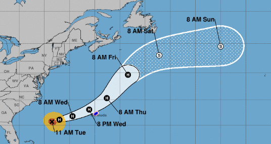 L'ouragan Humberto pourrait affecter les Bermudes  L'ouragan Humberto pourrait affecter les Bermudes