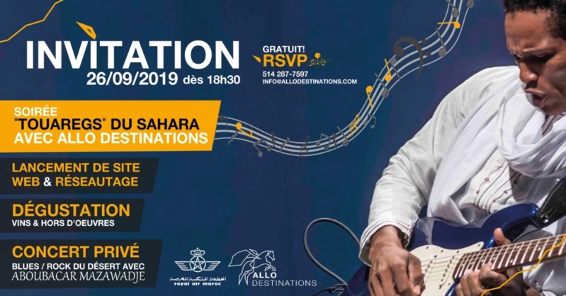 Allo Destinations lance son nouveau site internet en offrant un spectacle musical Touareg aux professionnels du voyage Allo Destinations lance son nouveau site internet en offrant un spectacle musical Touareg aux professionnels du voyage