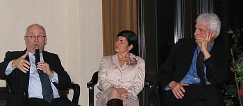Philippe Guérin. président du CRT midi-Pyrénées; Nathalie Guay , directrice Réseau Ensemble et Claude St-Pierre, directeur général de Tours Chanteclerc.
