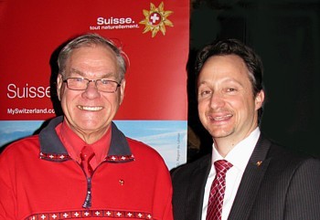 Harry Goetschi, v-p Tours Chanteclerc et Mirko Capodanno, dir. de Suisse Tourisme au Canada