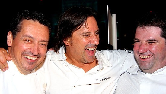 Les Chefs Montréalais Normand Laprise du Toqué !, Daniel Vézina de Laurie Raphaël et Jérôme Ferrer de l'Europea au Food & Wine Festival de Cancun 2012 Les Chefs Montréalais Normand Laprise du Toqué !, Daniel Vézina de Laurie Raphaël et Jérôme Ferrer de l'Europea au Food & Wine Festival de Cancun 2012