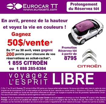 EurocarTT offre un bonus pour les ventes d'avril. EurocarTT offre un bonus pour les ventes d'avril.