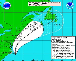 Formation de 'Beryl' la seconde tempête tropicale de la saison dans l'Atlantique