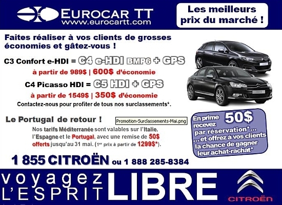 Eurocar TT fait le point sur son dispositif promotionnel du mois de mai. Eurocar TT fait le point sur son dispositif promotionnel du mois de mai.