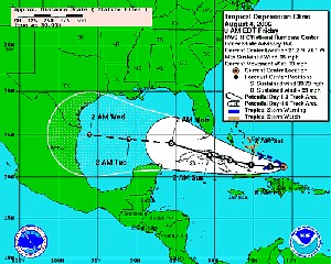 La tempête tropicale Chris faiblit