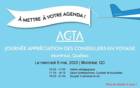 L' ACTA annonce un évènement à mettre à votre agenda