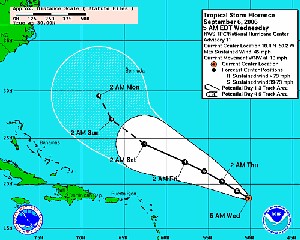La tempête tropicale Florence ne menace pas les Caraïbes La tempête tropicale Florence ne menace pas les Caraïbes