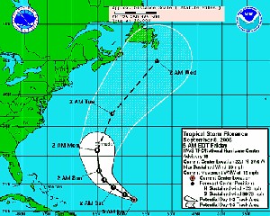 Les Bermudes sur la trajectoire de la tempête tropicale Florence