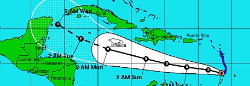 La tempête tropicale Ernesto traverse les Antilles  La tempête tropicale Ernesto traverse les Antilles