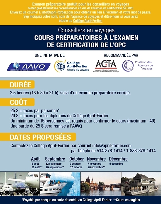Le Collège April Fortier propose une formation préparatoire à l'examen de l'OPC Le Collège April Fortier propose une formation préparatoire à l'examen de l'OPC