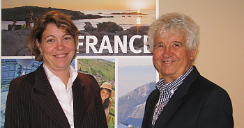 Armelle Tardy-Joubert, directrice Canada d'Atout France et François Mariani vice-président de la Chambre de Commerce et d’Industrie de la Région Provence Alpes Côte d’Azur et représentant à l’Euro Région Alpmed