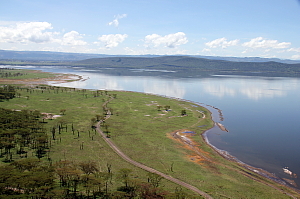 Le belvédère "Out of Africa"  surplombe le lac Nakuru.