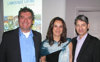 Giovanny Pérez, représentant;  Patricia Pérez, directrice générale et Camilo Aguilar, président de Canandès International Tours. Giovanny Pérez, représentant;  Patricia Pérez, directrice générale et Camilo Aguilar, président de Canandès International Tours.