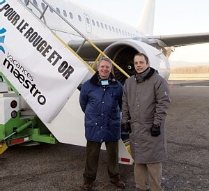 Jean Martel, Vice-président, ventes Denis Guérette, Vice-président, développement des affaires et cargo de Vacances Maestro