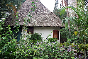 Chaa Creek ne compte que des villas, toutes munies d'un grand balcon.