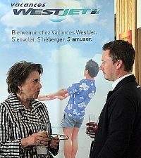 Quelques voyagistes étaient également présents dont West Jet (représenté par Christian Roussin) Quelques voyagistes étaient également présents dont West Jet (représenté par Christian Roussin)