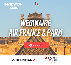 Webinaire professionnel : Participez au webinaire Air France & Paris pour les dernières nouveautés sur la Ville Lumière Webinaire professionnel : Participez au webinaire Air France & Paris pour les dernières nouveautés sur la Ville Lumière