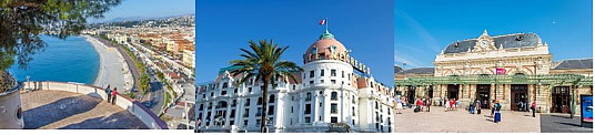 © OTM Hugues Lagarde	Hôtel Negresco et Gare de Nice © A.issock