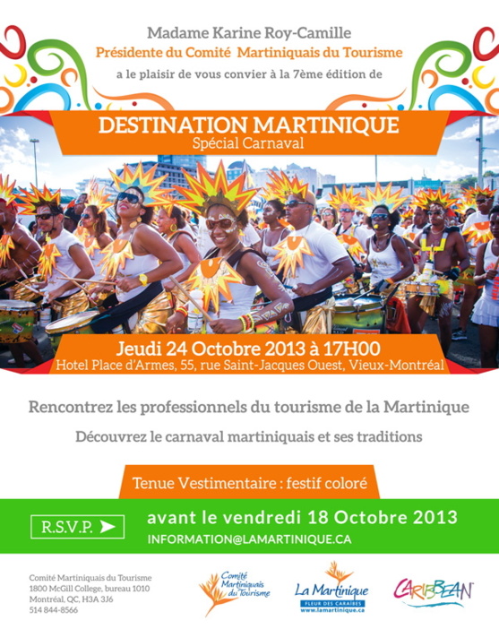 La Martinique convie les agents de voyages à une soirée carnaval La Martinique convie les agents de voyages à une soirée carnaval