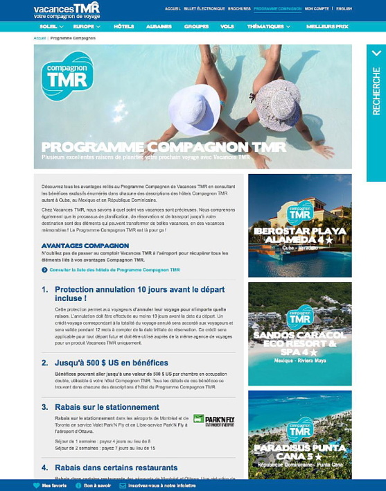 Vacances TMR, nouveau site Web, nouveau look et nouvelles fonctionnalités ! Vacances TMR, nouveau site Web, nouveau look et nouvelles fonctionnalités !