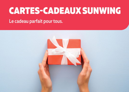 Les Canadiens peuvent offrir le précieux cadeau du voyage pour le temps des fêtes grâce au lancement des cartes-cadeaux Sunwing
