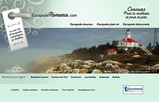 EscapadeRomance.com : un amour de site pour dénicher un séjour romantique au Québec